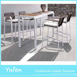 โต๊ะบาร์อลูมิเนียมและเก้าอี้สตูลสูงใช้เฟอร์นิเจอร์บาร์บ้าน - Product Image 2