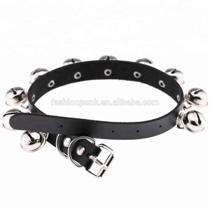 <span class=keywords><strong>Collana</strong></span> Harajuku Pet armony Bells in pelle PU girocollo Cosplay colletto con fibbia in metallo - Product Image 6