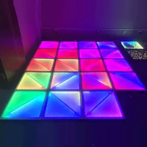 whole sale CROSS rainbow led dance floor led dance floor DJ Disco Nightclub DMX 3D time Tunnel RGB LED Light Dance Floor