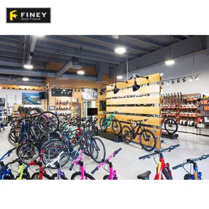 Bike Stand Store Display Customized Wooden Floor Stand Bike Display Rack Shop Layout Decoration Design For Bicycle Bike Store Display