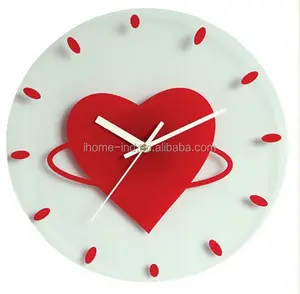 การออกแบบที่ทันสมัยใหม่นาฬิกาผนังกระจกนาฬิกาแขวนผนังตกแต่งรูปหัวใจนาฬิกาแขวนสำหรับตกแต่งงานแต่งงาน