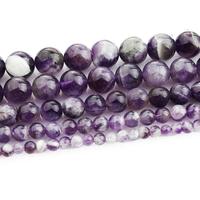 Perles en pierre d'améthyste naturelle de 8 mm, perles rondes lisses en améthyste, perles en vrac pour la fabrication de bijoux