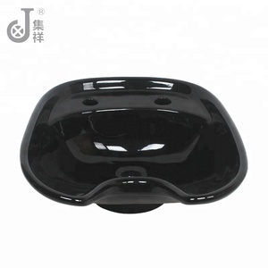Lavabo de salon en céramique moderne blanc et noir JX-025 <span class=keywords><strong>avec</strong></span> unité Chabre pour salon de beauté et salle de bain - Product Image 4