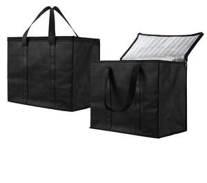 Aislado bolso de <span class=keywords><strong>la</strong></span> entrega de alimentos, se coloca <span class=keywords><strong>en</strong></span> posición vertical, plegable, resistente cremallera bolso más fresco - Product Image 1