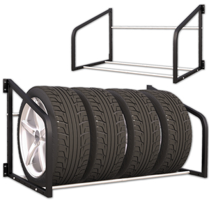 RUIMEI <span class=keywords><strong>da</strong></span> <span class=keywords><strong>parete</strong></span> in metallo espositore per pneumatici, porta portaoggetti per Garage, porta pneumatici - Product Image 2