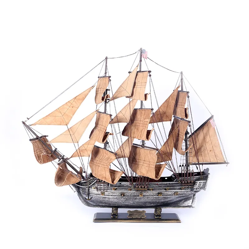 High quality classic old wooden boat high ship model PTW019-B