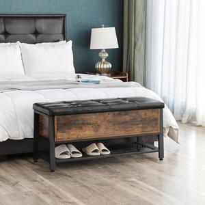 <span class=keywords><strong>VASAGLE</strong></span> Meubles de salon Articles ménagers Canapé vintage avec rangement, banc ottoman en forme de L, repose-pieds de lit moelleux avec rangement - Product Image 6
