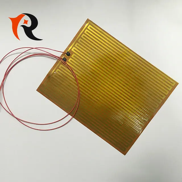 12 v elektrische polyimidefilm heater, kapton folie heater 100*100mm