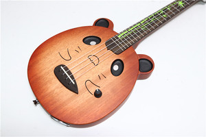 Pas cher prix instruments de musique de bande <span class=keywords><strong>dessin</strong></span>ée acajou ukulélé concert électrique - Product Image 2