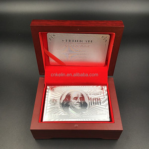 Alla moda <span class=keywords><strong>da</strong></span> visita di plastica trasparente colorato carte <span class=keywords><strong>da</strong></span> gioco box set con 100US disegno Dollaro - Product Image 4