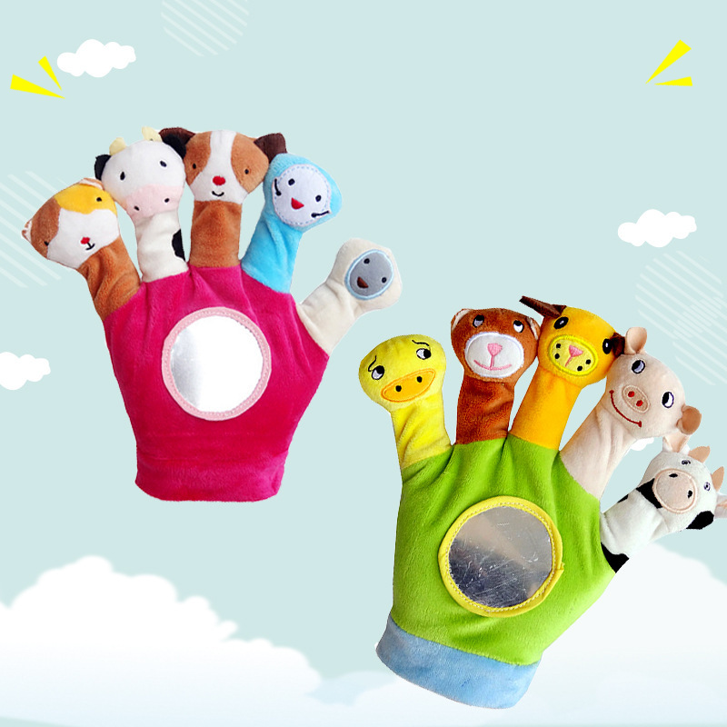 Marionnette à gants d'animaux pour enfants, jouet éducatif pour les petits, pouces