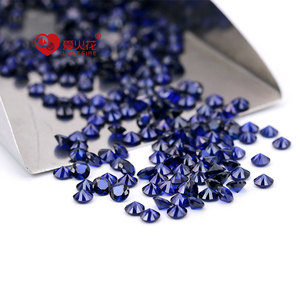 1000 unids/pack Melee tamaño 114 # redondo azul brillante corte suelto espinela gemas piedra espinela sintética - Product Image 2