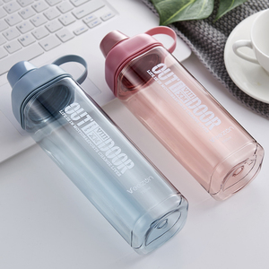 BPA free square shaped plastic square water bottle Hot Selling High-quality Plastic square sports Bottles with a handle