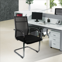 Chaise de bureau en maille sans roulettes, prix bas, vente en gros d'usine, mobilier de maison, chaises de conférence, chaise de personnel de bureau
