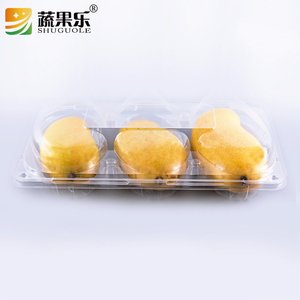 Hộp Đựng Thú Cưng Vỏ Sò Hình Xoài Siêu Thị Hộp Nhựa Đóng Gói Xoài Trái Cây Lấy Đi Cho 3 Chiếc - Product Image 4