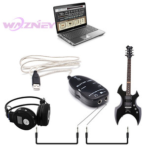 Điện Guitar Cáp Âm Thanh <span class=keywords><strong>USB</strong></span> Liên Kết Giao Diện Adapter Cho PC Âm Nhạc Ghi Âm Phụ Kiện Cho Guitar Người Chơi Để Máy Tính - Product Image 2