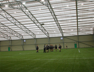 Chống cháy PVDF Độ Bền Kéo Vải Lều Mái Màng Cấu Trúc Roof Bìa Bóng Đá Trong Nhà/Bóng Đá Tòa - Product Image 1