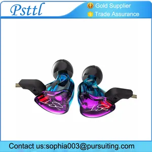 KZ ZST Super Bass HIFI Sound Quality Dynamic In-ear L Curved Earpiece Noise Cancelling Headphone