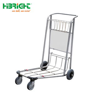 Hoogwaardige Driewielige Aluminium Luchthavenbagagewagen Met Handrem Oem Aanpasbare Bagagewagen Op De Luchthaven - Product Image 4