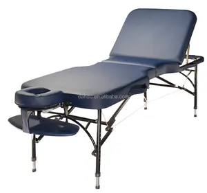 Mt Alula Gabriel pabrik Custom tinggi dapat diatur, sofa pijat meja tato tempat tidur Spa Perah portabel Aluminium tinggi dapat disesuaikan