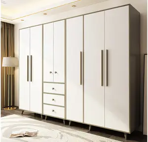 经济简单的现代欧洲衣柜，组装小型公寓组合衣柜