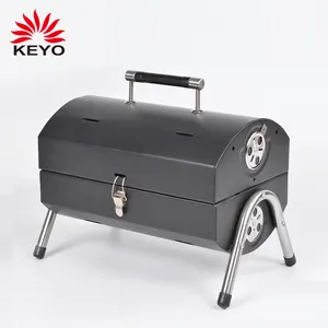 outdoor picnic used barbecue portable folding barrel portable bbq charcoal grill