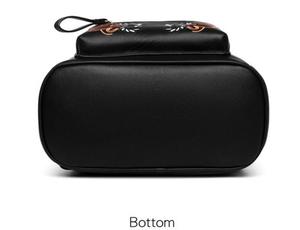 Zaino Floreale JIANUO per Donne NUOVO Zaino Casual in Pelle con Ricami per Ragazze Borsa Scolastica Nera - Product Image 4