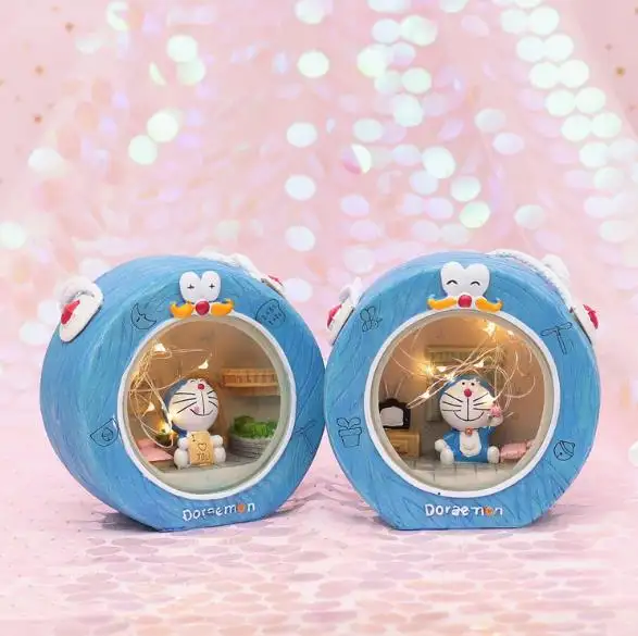 Cartoon Resin Crafts Doraemon Night Lights Home Decoration Kids Gift Night Lights Lamp SWITCH