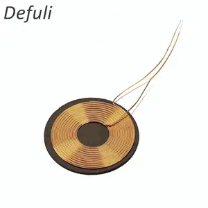 Bobina de carregador sem fio qi, com base de ferrite flexível, folhas de ferrite flexível