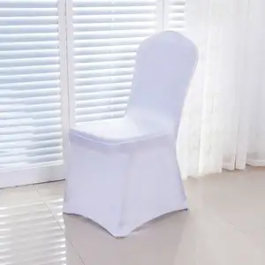Strong stretch universal wedding white chair covers spandex fabric