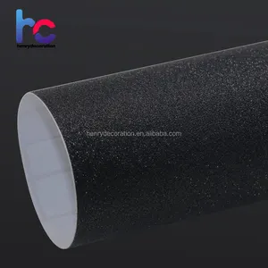 Película de vinilo brillante para coche, revestimiento de vinilo negro brillante para coche, con purpurina