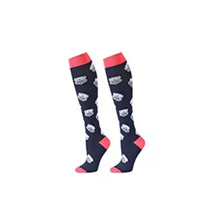 Calcetines de compresión hasta la rodilla para correr, coloridos, novedad