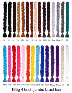 Estensione per capelli a trama singola in fibra sintetica Yaki resistente alle alte temperature, prezzo di fabbrica all'ingrosso, 24 41 82 pollici, per trecce jumbo da donna africana - Product Image 3