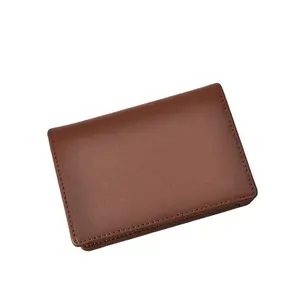 Custom Men's Credit ID Name Card Holder Case Wallet RFID Blocking Leather Business Card Holder