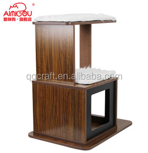 BSCI QQ-pet Direkt ab Werk Preisgünstiger Umweltfreundlicher Moderner Cartoon-Katzenbaum / Katzenmöbel aus Holz - Product Image 2