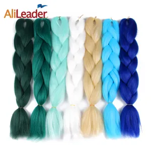 Alileader 100g 24英寸超烧编织头发巨型编织合成头发延伸