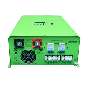 Inverter Surya Hibrida, Gelombang Sinus Murni 10KW Ac 110V 220V 50Hz 60Hz Output Pengontrol Pengisian Daya Mppt