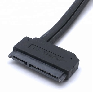 <span class=keywords><strong>SATA</strong></span> to power <span class=keywords><strong>eSATA</strong></span> (eSATAp) 2.5 HDD (Hard Disk Drive) 22Pin (7pin + 15pin) hot plug cavo nero - Product Image 3
