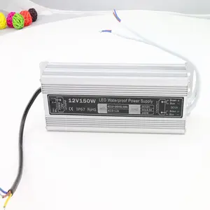 IP67 AC/DC DC DC 12V DC 24V 150W Catu Daya CE ROHS Driver LED untuk Transformer Led