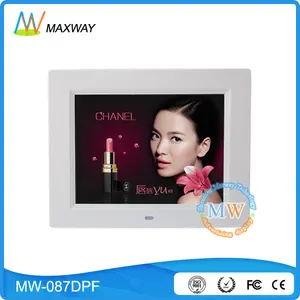 China Supplier Metal 8 Inch Gold Lcd Digital Foto Frame With Video Mp3 Mp4