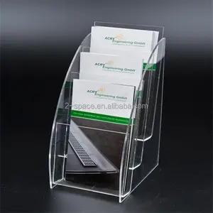 POP Akrilik Display Stand Pemegang Brosur Pamflet Brosur Untuk Display Promosi