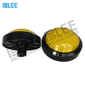 100mm dôme grand rouge rond dpst illuminé blee led interrupteur à bouton-poussoir avec micro-interrupteur pour machine d'arcade