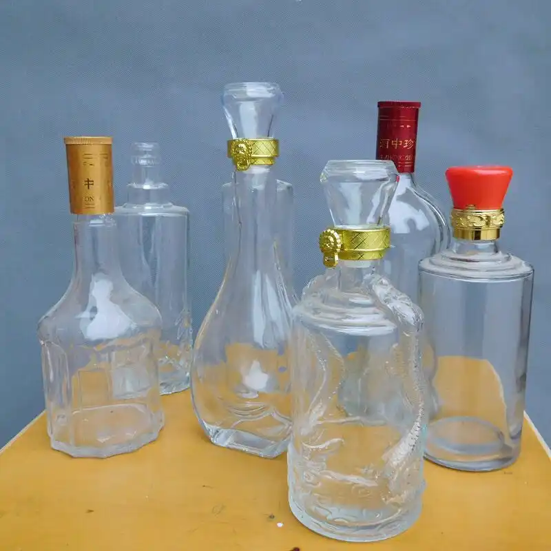 Botol Vodka Kaca Anggur Putih Kualitas Tinggi Botol Spirit Kaca dengan Harga Murah