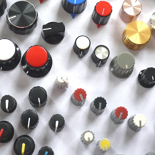 Good Quality colorful copper Inner Core Custom Audio Plastic Knobs