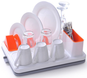 Large Size Plastic <strong>Dish</strong> Drying <strong>Rack</strong> <strong>with</strong> <strong>Tray</strong> Kitchen Holder Drying Organizer <strong>Dish</strong> <strong>Rack</strong> - Product Image 1