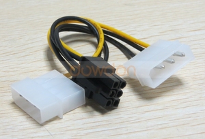 Conector de alimentación de tarjeta gráfica PCI-E, IDE Dual de 4 pines a 6 pines - Product Image 5