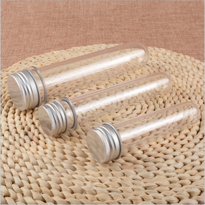 IBELONG Wholesale 30ml 40ml 100ml pet plastic transparent packaging tube with aluminum screw cap