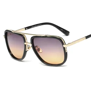 Лидер продаж 96917, модные солнечные очки с квадратными затемненными линзами, в металлической оправе, оптовый продавец в Китае