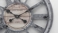 Reloj de pared de plástico Vintage redondo decorativo antiguo de gran tamaño