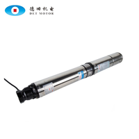 Pompe à eau submersible 1,5 CV pour puits peu profonds et profonds, pompe centrifuge multi-étages haute pression avec moteur en cuivre